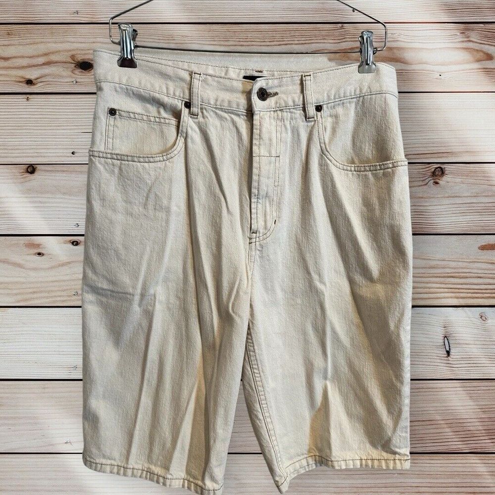 Vintage Tommy‎ Jeans Shorts  Men's Size 32 Cream Baggy Y2K 12in Inseam
